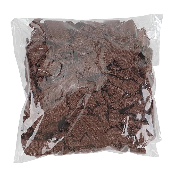 MEEDEE 100 Pack Brown Hair Ties For Women No Crease Soft Elastic Ribbon No Damage Brown Hair Ties Knotted Ouchless Hair Ribbon Yoga Hair Ribbons Elastic Bracelets