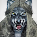 Mehron Makeup StarBlend Cake Makeup | Wet/Dry Pressed Powder | Powder Foundation | Monster Grey Face Paint & Body Paint 2 oz (56g)