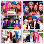 2 Pack hair spray temporary for Girls Women,Washable Hair Dye Spray Non-Sticky Halloween Cosplay Party Crazy Hair Day Hair Coloring Wax (Blue&Pink)