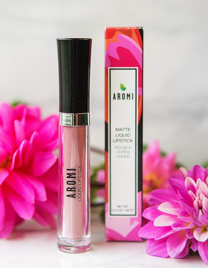 Aromi Sand Nude Matte Liquid Lipstick | Light, Peachy Tan Lip Color, Long Lasting, Transfer Proof, Handmade, Vegan, Cruelty-free, (Sand Nude)