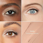 Thrive Causemetics Brilliant Eye Brightener Shimmer Classic Eyeshadow Stick Bundle, 3 Shades, Waterproof & Crease Proof Cream to Powder Long Lasting Formula, 3 Shadow Sticks & Confetti Makeup Bag