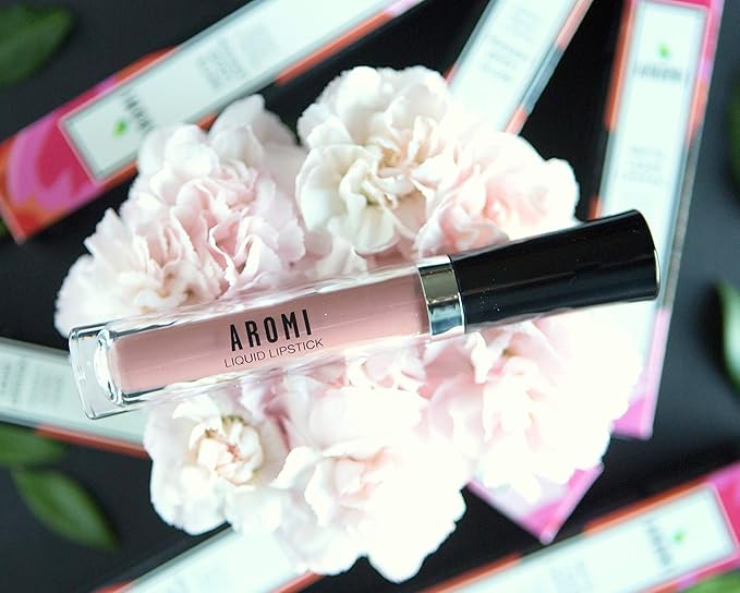 Aromi Matte Liquid Lipstick | Light, Pale Pink Lip Color, Long-Lasting, Smudge Proof, Vegan, Cruelty-free, Parabn and Phthalate Free (Blush Nude)