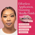 Aromi Metallic Liquid Lipstick | Light Brown Nude Lip Color for Women, Long-lasting, Shimmery Finish, Vegan, Handmade (Brown Sugar)