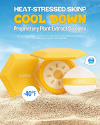 Pang Pang Big Sun Cushion Plus - Broad Spectrum SPF50+ PA++++ Korean Sunscreen Cushion for Face & Body - Hypoallergenic & Lightweight Sun Cream, No White Cast (0.88 oz)