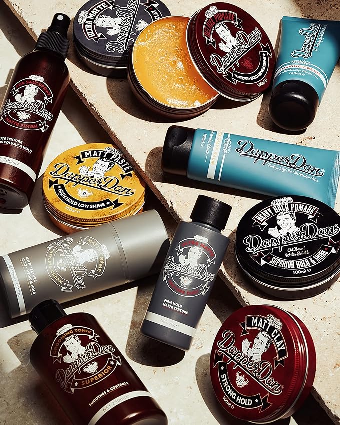 Dapper Dan Matt Paste, High Hold Low Shine Paste for Men 1 x 100ml Sea Salt Spray for Matte Textured Finish 1 x 200ml
