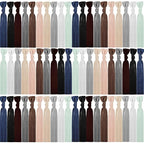 79Style Elastic Fabric Hair Accessories for Women - 125 Knotted Ribbon Ponytail Holders, No Break Cloth Hair Bands, No Damage Yoga Hair Ties Bulk and Scrunchies (125 Pieces - 10 Neutral Colors)