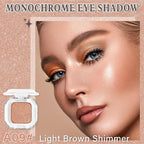 Light Brown Shimmer Single Eyeshadow Makeup Powder Palette，High Pigment Blendable Formula Eye Make-up，Neutral Eye Shadow，sombras para ojos，Longwear Waterproof，Vegan & Cruelty-Free，Eyeshadow Gift