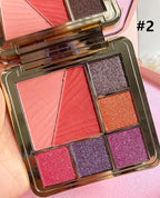 All-in-One Eyeshadow Palette, 7 Colors Eye Shadow Palette, Glitter, Matte, Shimmer Eyeshadows, Blush, Highlighter Contour Makeup Palettes, Highly Pigmented Waterproof Long Lasting. (Color 2)