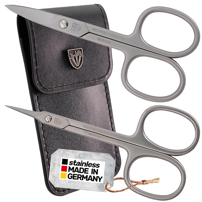 3 Swords Germany - Nail scissors and EXTRA fine Cuticle scissors - MEGASET - stainless steel, extra sharp - Made in Germany