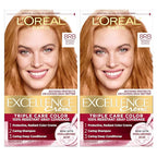 L'Oreal Paris Excellence Crème Permanent Hair Dye, Triple Care Hair Color with Pro-Keratine Complex for 100% Gray Hair Coverage, 8RB Reddish Blonde, 1 Kit (Pack of 2)