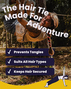 Rip Tie 24" x 3mm Extra Hold Soft Hair Tie for Women, 1pc. Midnight – Tangle Free Ponytail Holders – Prevents Hair Damage – Ideal for Activities like Surfing, Exercising, Running, and More