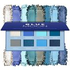 Blue Eyeshadow Matte Palette 8Color Long Lasting Teal Eyeshadow for Cool Tone Makeup, Shimmery Eye Looks, High Pigmented & Easy to Blend (Blue)