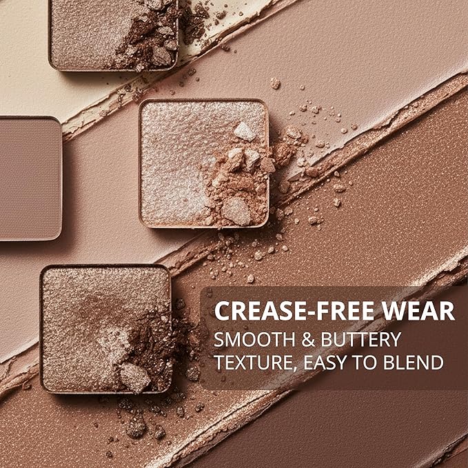 Lamora Nude Eyeshadow Palette - 12 Soft Pink Rose Shadows, Multi-Use Eye Makeup Palette with Matte & Shimmer Finishes, Ultra-Blendable Everyday Neutrals, Long-lasting Wear, Travel Makeup with Mirror