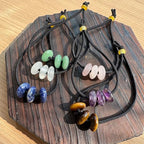 Elastic Hair Tie for Women Real Gemstone beads Ponytail Holders Hair Accessories hair elastic tie for Women Men (Lepidolite)