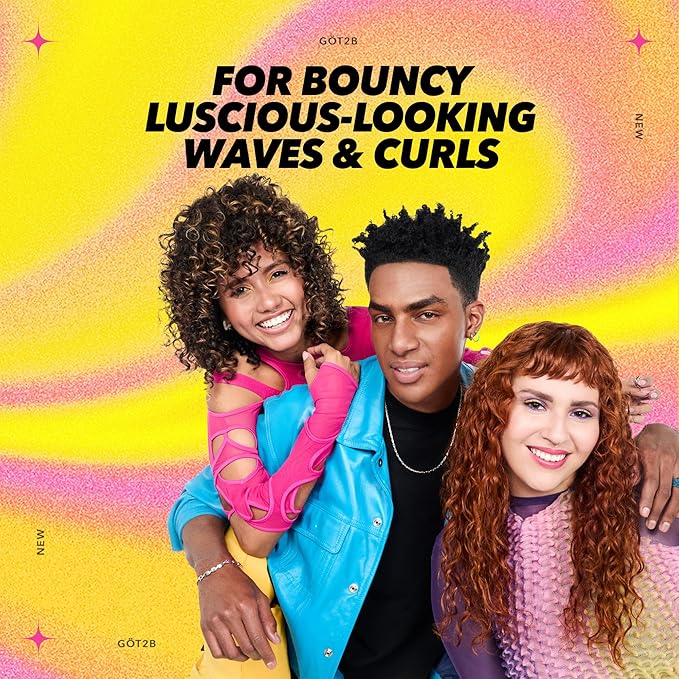 Got2B Curled Flexible Curl Foam, 6.7 Fl Oz, Hair Mousse for Frizz Control and Heat Protection, Lightweight Hold, No-Crunch Definition for Wavy & Curly Hair Styling, Aloe Vera & Vitamin E Infused