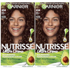 Garnier Hair Color Nutrisse Nourishing Creme, 434 Deep Chestnut Brown (Chocolate Chestnut) Permanent Hair Dye, 2 Count (Packaging May Vary)