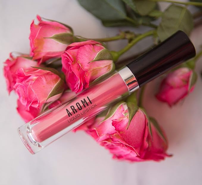 Aromi Mango Matte Liquid Lipstick | Coral Peach Lip Color for Women, Long-Lasting, Vegan, Red Orange Shade (Mango Tango)