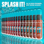 NYX Professional Makeup Lip IV Hydrating Glossy Lip Stain with 12HR Hydration - Mocha Me Wet (Brown)