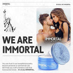 Immortal NYC Fiber Cream Hair Pomade - Flex Strong Hold - Low Shine All Natural Water-Based Cream Pomade for Men - No Residue, All Hair Types
