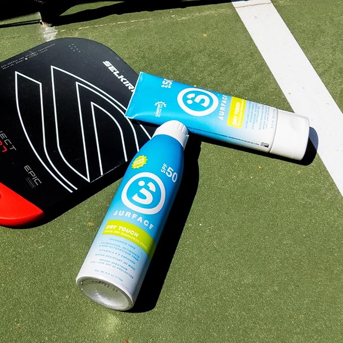 Surface Sunscreen Spray SPF 50 for Body, Natural Formula, Lightweight and Reef Friendly, Broad Spectrum UVA UVB Protection, Water Resistant Sun Care for Outdoor Use, Fragrance Free, 6oz