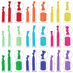 MEEDEE 100 Pack Rainbow Elastic Hair Ties: No Crease, Soft Ribbon Knotted Ponytail Holders for Women, Ouchless Yoga Bracelets