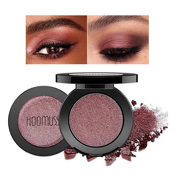 Burgundy Red Eyeshadow Shimmer Handmade Gothic Eye Sahdow Makeup Palette for Halloween Pigmented & Long Lasting Dark Red Matte Eyeshadow- WineRed