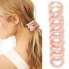 Scrunchies Silk Satin Hair Ties - Small Mini Thin Elestics Ponytail Holder Hair Bands Skinny Scrunchy For Thick Curl Hair No Crease Hair Ties Soft Accessories No Hurt Your Hair for Women and Girls