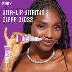 Ruby Kisses Broadway Vita-Lip Clear Lip Gloss (Vitamin E 6 Pack), Ultra-Hydrating & Soothing Formula with Multi-Vitamin Oils, High-Shine Non-Sticky Finish, Healing Lip Balm for Healthy Lips