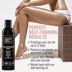 Tan Extender Daily Moisturizer - Best After Tanning Lotion w/Organic Oils and Hyaluronic Acid to Extend Your Tan from Sunless Tanner, Spray Tan, Sun or Tanning Bed 8.0 fl.oz.- Booklet included