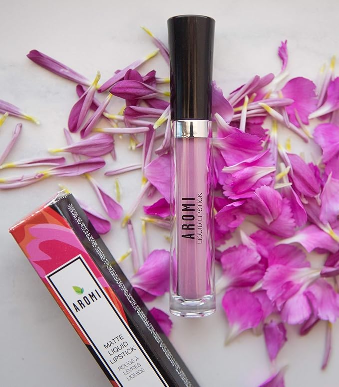 Aromi Matte Liquid Lipstick | Light, Baby Pink Lip Color with Blue Undertones, Long-lasting, Vegan, Cruelty-free, Gluten, Paraben, + Phthalate Free (Ballet Slipper)