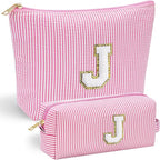 YOOLIFE Christmas Gifts For Teenage Girls Birthday Gift for Girls Makeup Bag Cosmetic Bag Teacher Gifts for 3 4 5 6 7 8 9 10 11 12 13 Year Old Girl Christmas Gift For Women Pink J