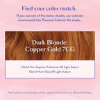 eSalon Permanent Hair Color & Hair Dye Complete Kit - Dark Blonde Copper Gold - Personal Colorist Kit for Up To 100% Gray Coverage for All Hair Types - Professional-Grade Ammonia-Free Hair Dye