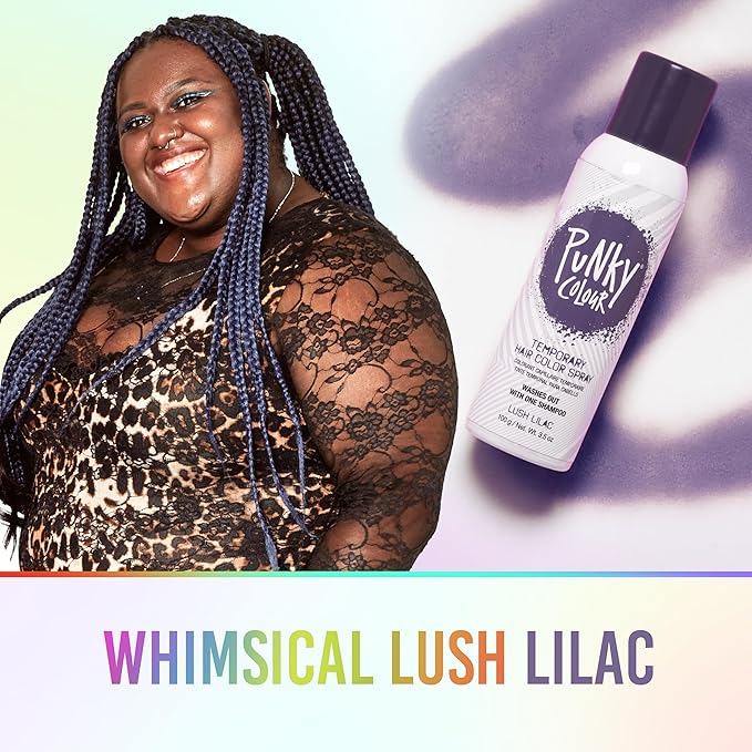 Punky Pastel Temporary Hair Color Spray - Lush Lilac, Temporary Hair Dye, Fast-Drying & Washable, 3.5 fl oz, 1 Pack