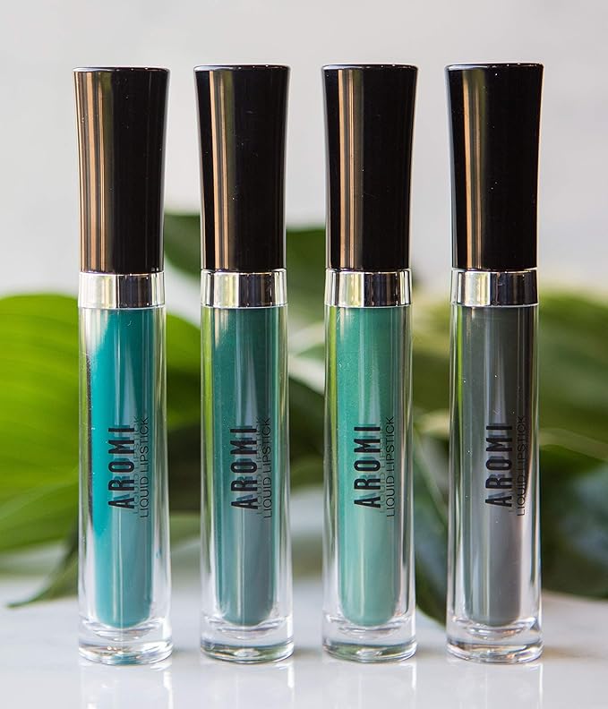 Aromi Jade Green Matte Liquid Lipstick | Green Lip Color, Vegan + Cruelty-free, Long-lasting and Smudge Proof Lipstick, Handmade (Jade Green)