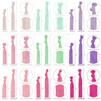 MEEDEE Women's Pastel Rainbow Hair Accessories: 100 Pack Knotted Soft Elastic Ribbon Hair Ties, No Crease, No Damage, Ouchless for Ponytails, Yoga, and Bracelets