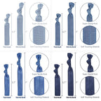 MEEDEE 100 Pack Dusty Blue Shades Hair Ties For Women No Crease Soft Elastic Ribbon No Damage Blue Color Palettes Hair Ties Knotted Ouchless Hair Ribbon Yoga Hair Ribbons Elastic Bracelets