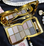 Glitter Eyeshadow Palette, 10 Colors Sparkle Shimmer & Matte Eye Shadow Highly Pigmented Waterproof Long Lasting Makeup Set (Color 6)