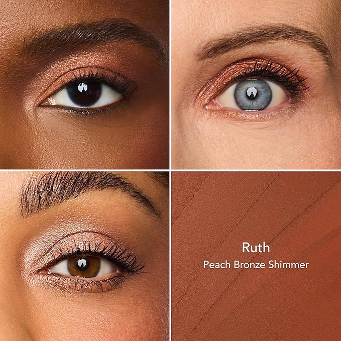 Thrive Causemetics Brilliant Eye Brightener Eyeshadow Stick Bundle for Blue Eyes, 3 Shades, Waterproof & Crease Proof Cream to Powder Long Lasting Formula, 3 Shadow Sticks & Confetti Makeup Bag