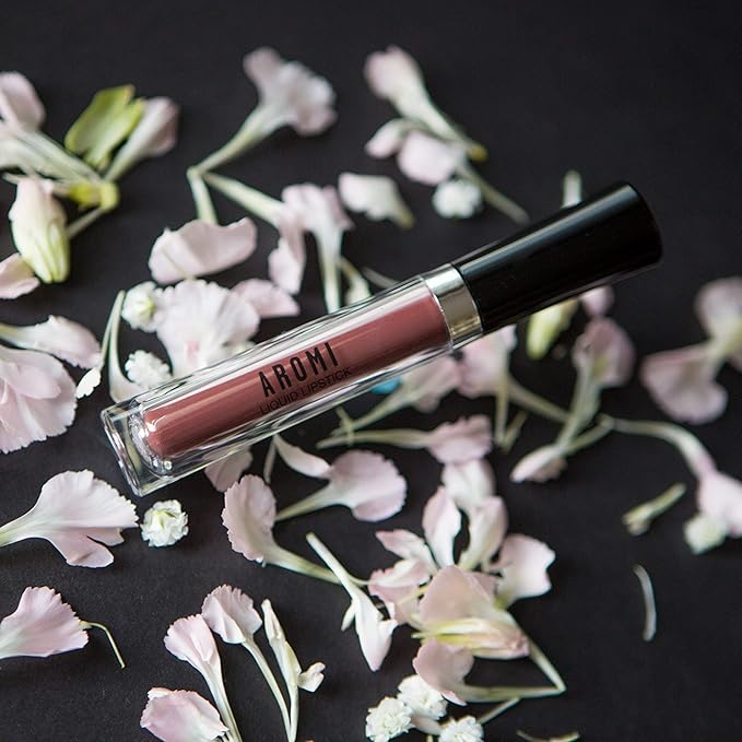 Aromi Chocolate Brown Liquid Lipstick | Dark Brown Nude Lip Color, Vegan and Cruelty-free, Long-lasting, Waterproof, Handmade (Magnetic Mahogany)