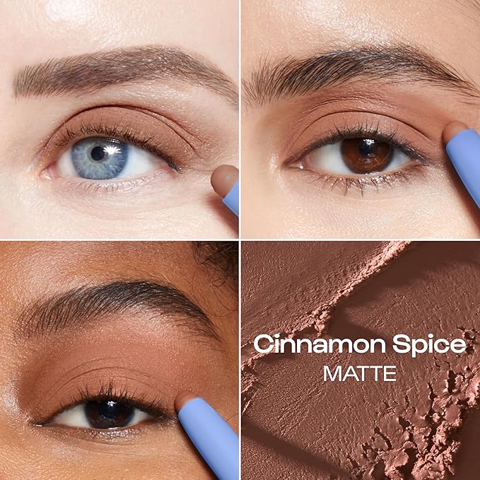 ALLEYOOP 11th Hour Waterproof Cream Eyeshadow Stick – Long-Lasting Eye Shadow Pencil & Eyeliner, Cream to Powder Stick & Highlighter – Smudge-Proof Eyeshadow Matte, Cinnamon Spice Matte