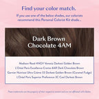 eSalon Permanent Hair Color & Hair Dye Kit - Dark Brown Chocolate - Personal Colorist for Up To 100% Gray Coverage, Ammonia-Free, All Hair Types