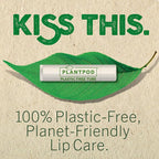 Vegan Lip Balm Sweet Mint by Eco Lips flavor 3 Pack Natural Bee Free with Candelilla Wax, Organic Cocoa Butter, & Coconut Oil Lip Care. 100% Plastic-Free Plant Pod Packaging - Made in USA