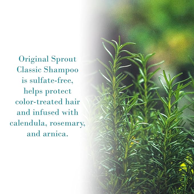 Original Sprout Classic Shampoo for All Hair Types, Sulfate Free and Vegan Shampoo, 32 oz. Bottle