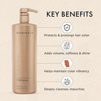 MOEHAIR Color Alive Shampoo | Moisturizing & Hydrating | Shampoo for Color-Treated Hair | Paraben & Sulfate Free | Rich in Safflower & Castor Oil | Controls Frizz (32 Fl. Oz)