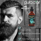 PURA D'OR 4 Oz Thickening Beard Oil – Moisturizing Blend with Rosemary, Biotin & Castor Oil – Increases Moisture, Thickness and Shine - Reduces Dryness and Breakage