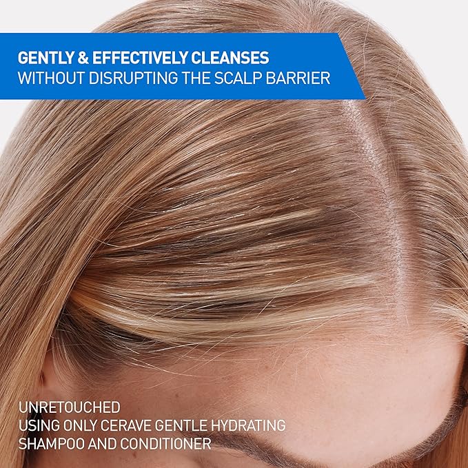 CeraVe Gentle Hydrating Shampoo, With Ceramides, Niacinamide & Hyaluronic Acid For Soft, Healthy Looking Hair & Scalp, Sulfate Free & Color Safe Shampoo, For All Hair Types, 19 Oz