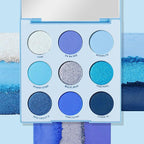 ColourPop Blue Moon Eyeshadow Palette - Monochromatic Blue Shadow Palette with Matte, Metallic and Duochrome Finishes - High-Pigment Eye Makeup with a Long-Wearing Formula (0.3 oz)