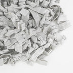 MEEDEE 100 Pack Silver No-Crease Soft Ribbon Knotted Ouchless Hair Ties for Women, Yoga, and Ponytails - Elastic Bracelets