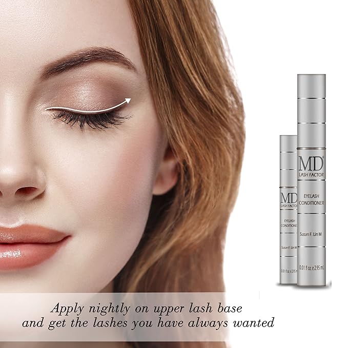MD Lash Factor Eyelash Conditioner – 0.05 fl oz Trial Size – Lash Growth Serum with Biotin and Peptides, Ideal for First-Time Users