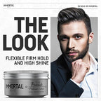 Immortal NYC Hair Styling Cream Pomade Platinum Edition - Mens Water Based, No Residue Hair Balm - All Natural Pomade -Strong Firm Hold - Gel for All Hair Types